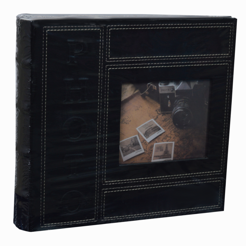 Фотоалбум 200 бр. 10х15 черен PHOTOS кожен